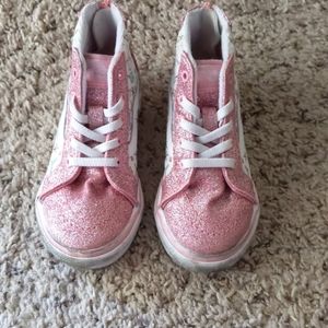 Pink Glittery Narwhal Vans